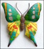 Painted Metal Butterfly Wall Decor - Tropical Colors - Home Decor - 14"