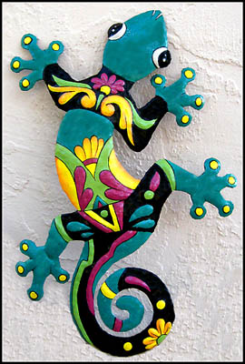 Copper Large Sheerlund Products 23 Metal Gecko Southwestern Decor/Outdoor Wall Art 